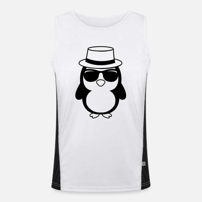 cool_pinguin_01 Funktionelles Kontrast-Tank Top für Männer 