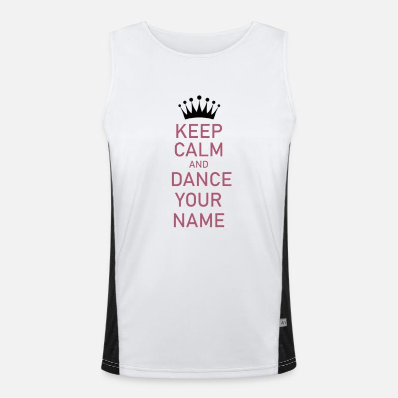 Keep calm and dance your name Men's Functional Contrast Tank Top 
