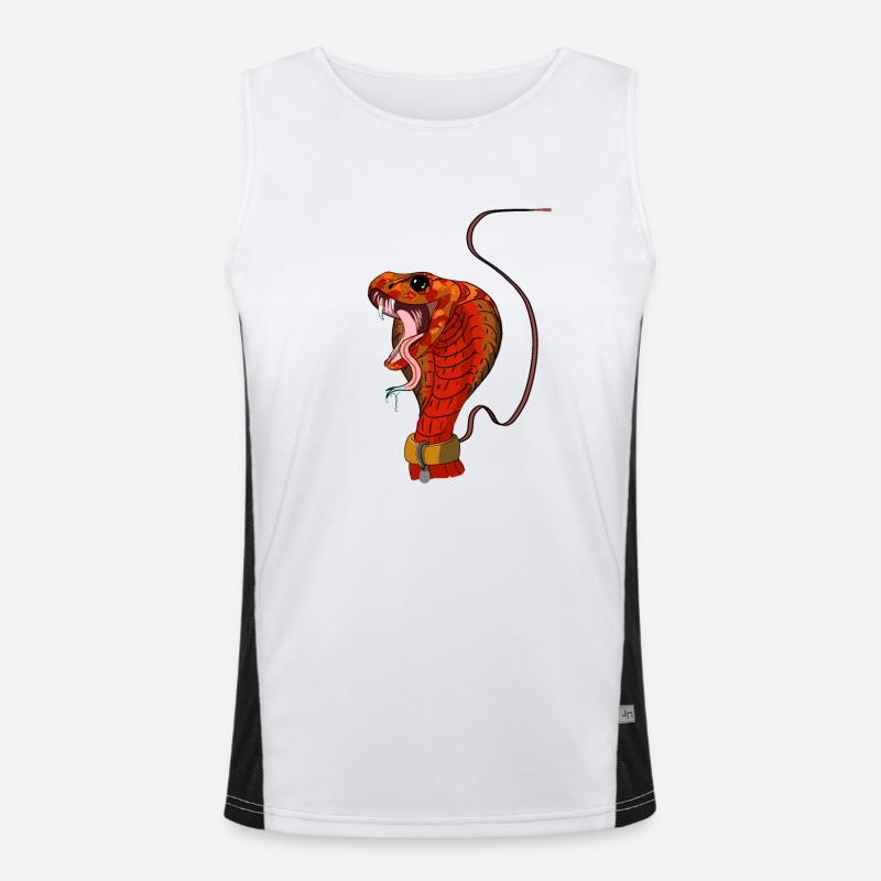 Cobra on a leash Men's Functional Contrast Tank Top 