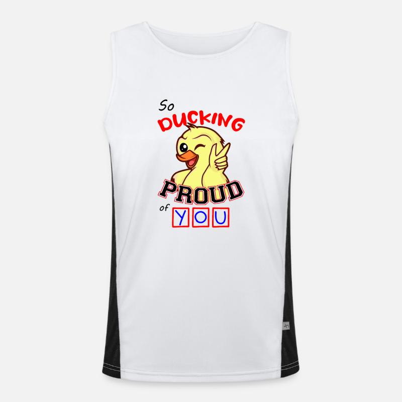 So ducking stolz auf dich Funktionelles Kontrast-Tank Top für Männer 