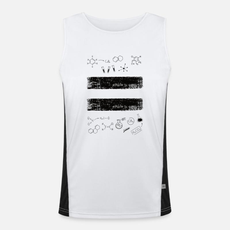 Chimie Arrière-plan Formule structurelle Bannière Débardeur respirant contrasté Homme 