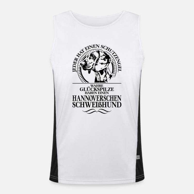 HANNOVERSCHER SCHWEISSHUND Schutzengel Wilsigns Funktionelles Kontrast-Tank Top für Männer 