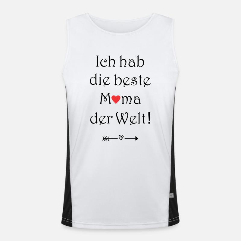 Beste Mama der Welt. Mama Geschenk. Beste Mutter Funktionelles Kontrast-Tank Top für Männer 