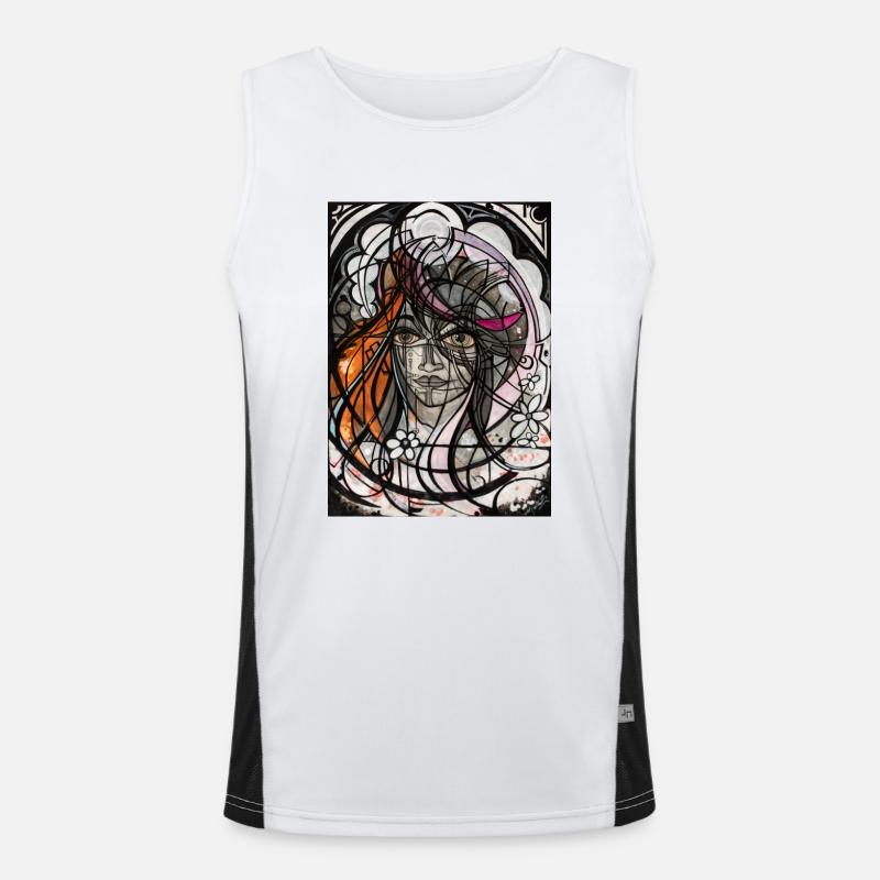 Graffiti Art Funktionelles Kontrast-Tank Top für Männer 