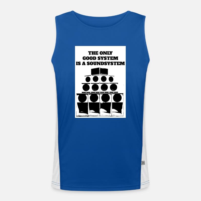 The only good system is a soundsystem! Funktionelles Kontrast-Tank Top für Männer 