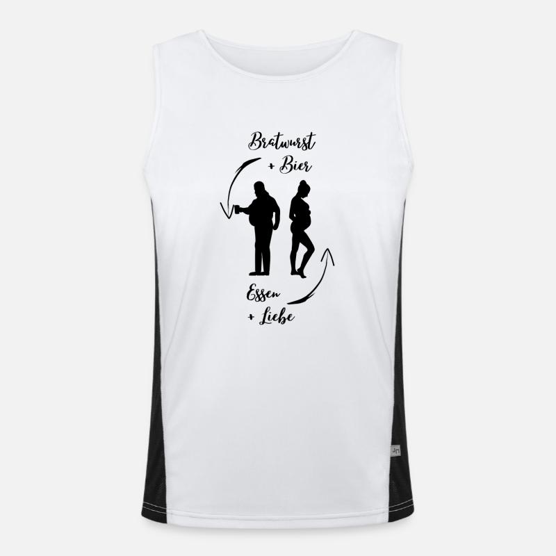 Bierbauch und Schwangerschaftsbauch - Dicker Bauch Funktionelles Kontrast-Tank Top für Männer 