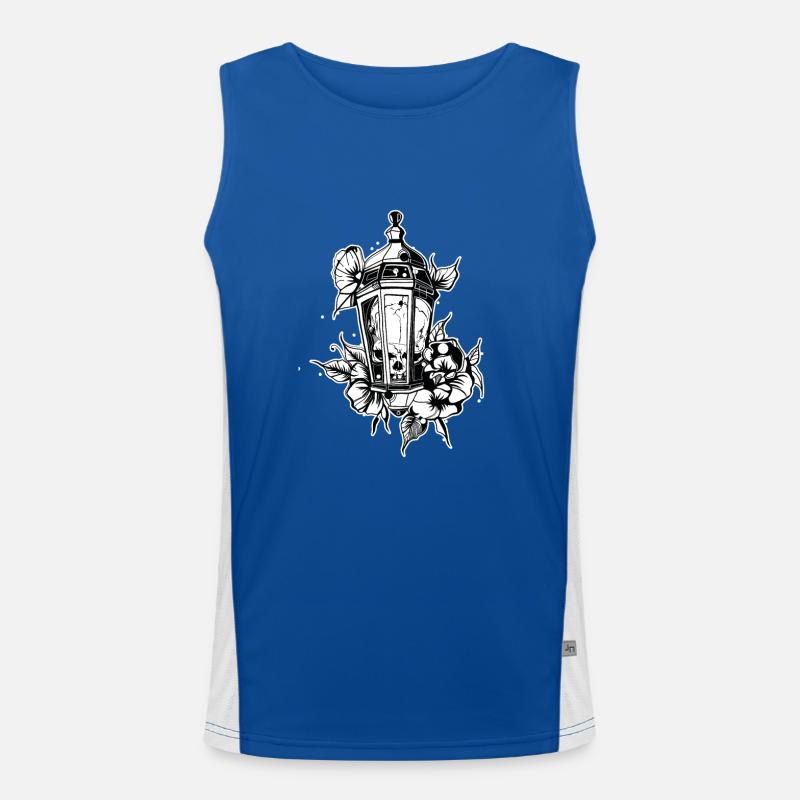 Lantern // Skull // Illustration Men's Functional Contrast Tank Top 