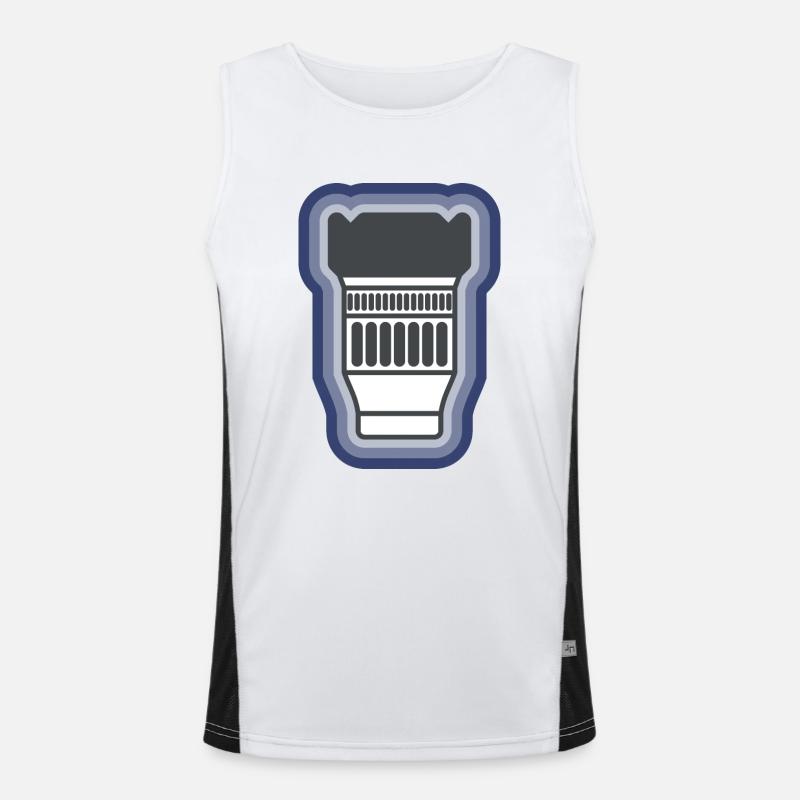 Camera Lens Men's Functional Contrast Tank Top 