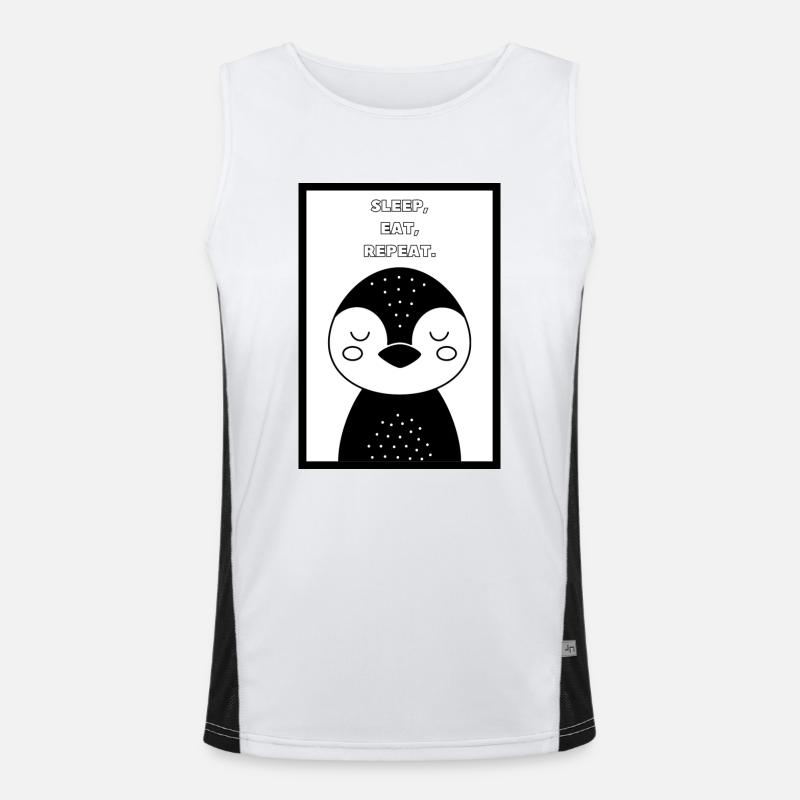 eat,sleep,repeat. Men's Functional Contrast Tank Top 