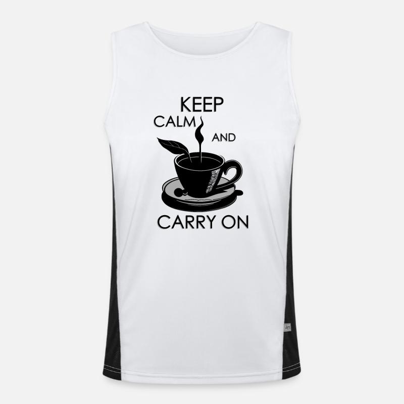 Ruhe bewahren und weitermachen Funktionelles Kontrast-Tank Top für Männer 