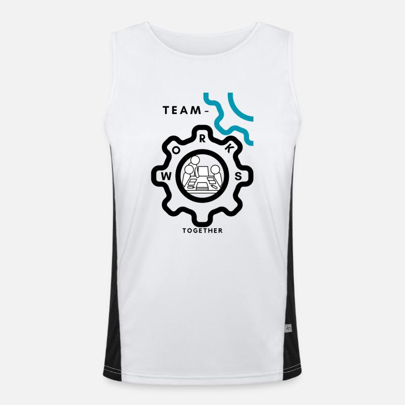 Team Work Men's Functional Contrast Tank Top 