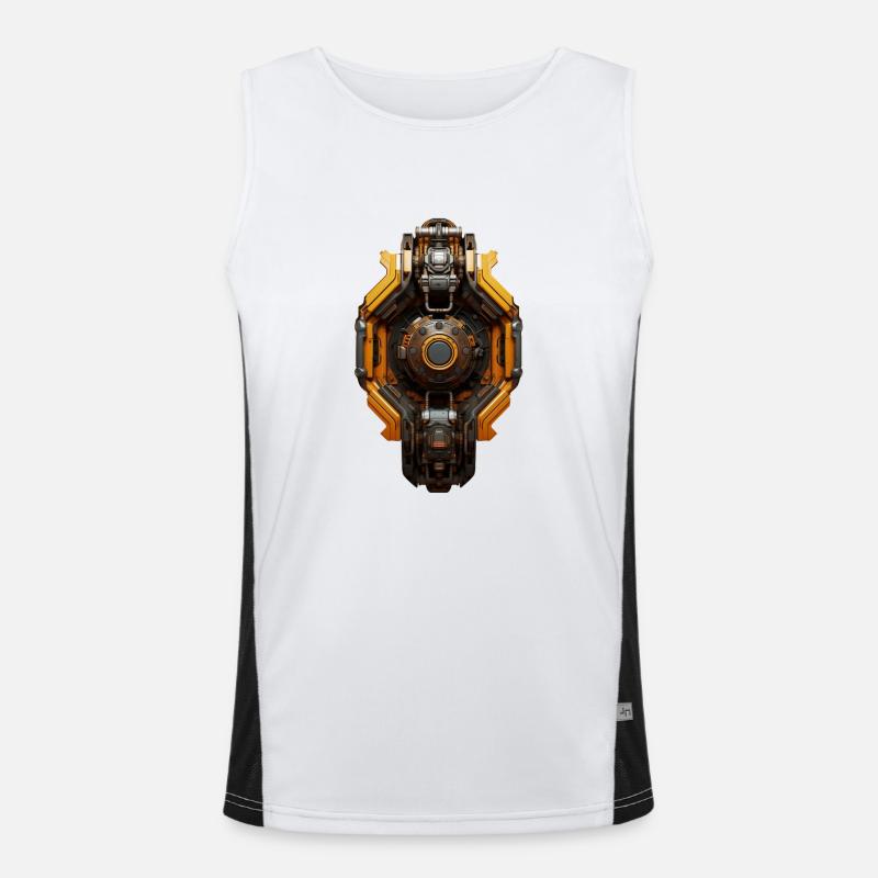 ICH BIN EIN ROBOTER 002 Funktionelles Kontrast-Tank Top für Männer 