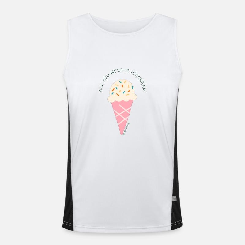 Icecream Funktionelles Kontrast-Tank Top für Männer 