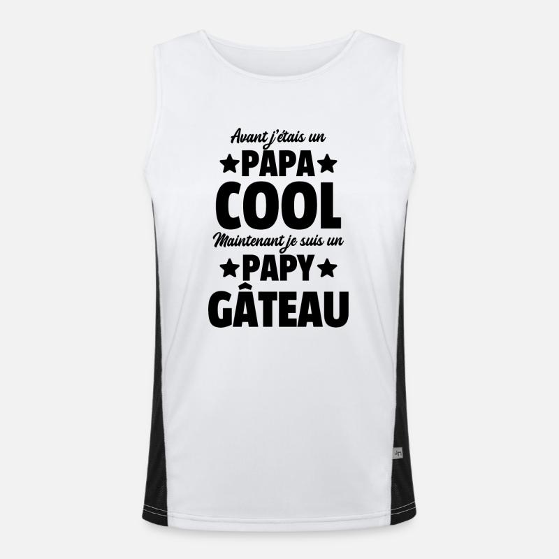 papa cool et papy gâteau / je suis un papy gâteau Débardeur respirant contrasté Homme 