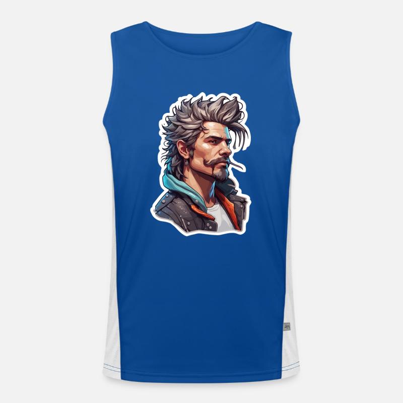 Typ / Kerl / Mann / Männlich / Bart / Porträt Funktionelles Kontrast-Tank Top für Männer 