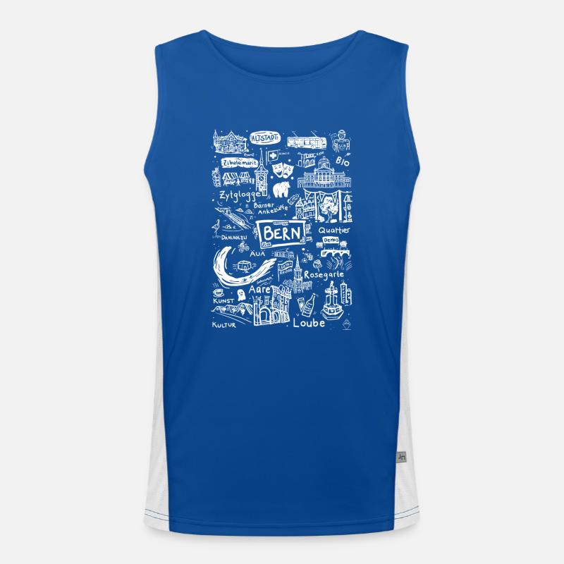 Bern Begegnen Funktionelles Kontrast-Tank Top für Männer 