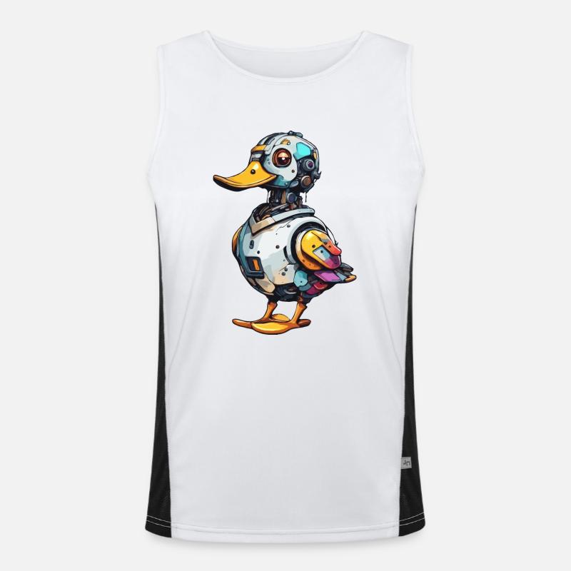 Roboter Tier / KI / Mechanisierte Tiere / Comic Funktionelles Kontrast-Tank Top für Männer 