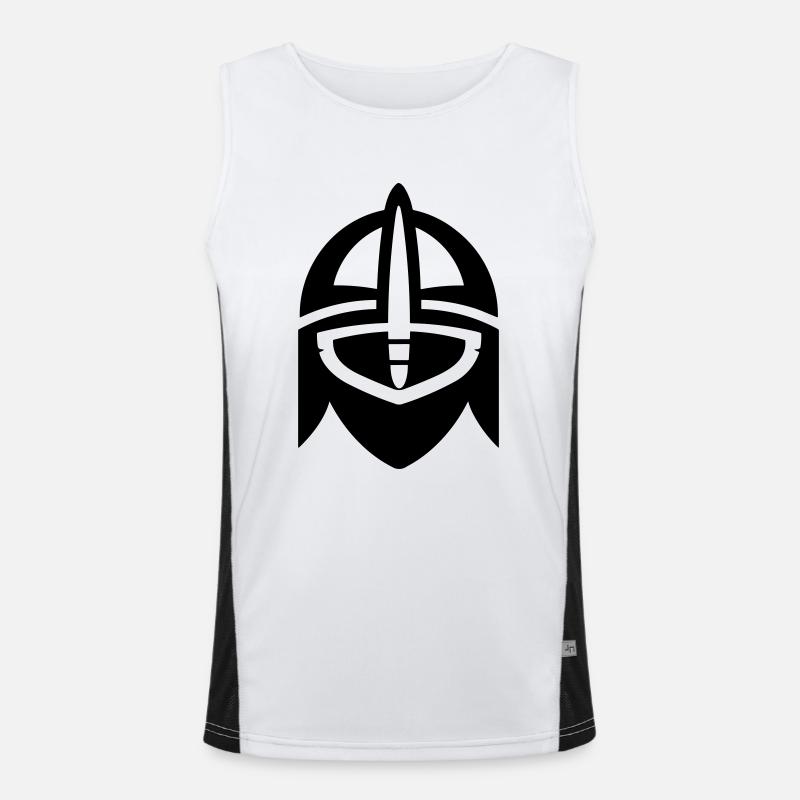 Wikingerhelm Krieger Funktionelles Kontrast-Tank Top für Männer 