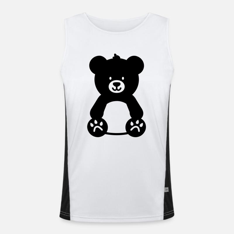 Teddybär Funktionelles Kontrast-Tank Top für Männer 