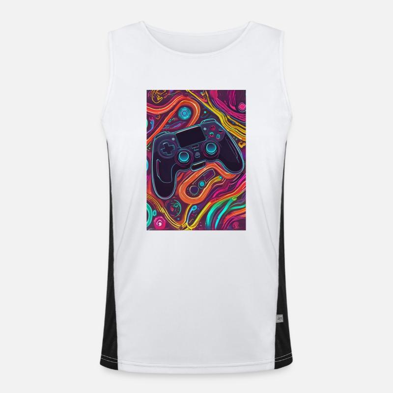 Bugi Coat 2024/02 - Men's Functional Contrast Tank Top  - white/black