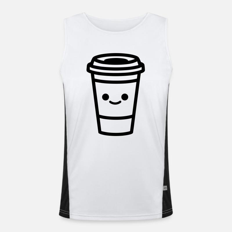 Kaffeebecher Funktionelles Kontrast-Tank Top für Männer 