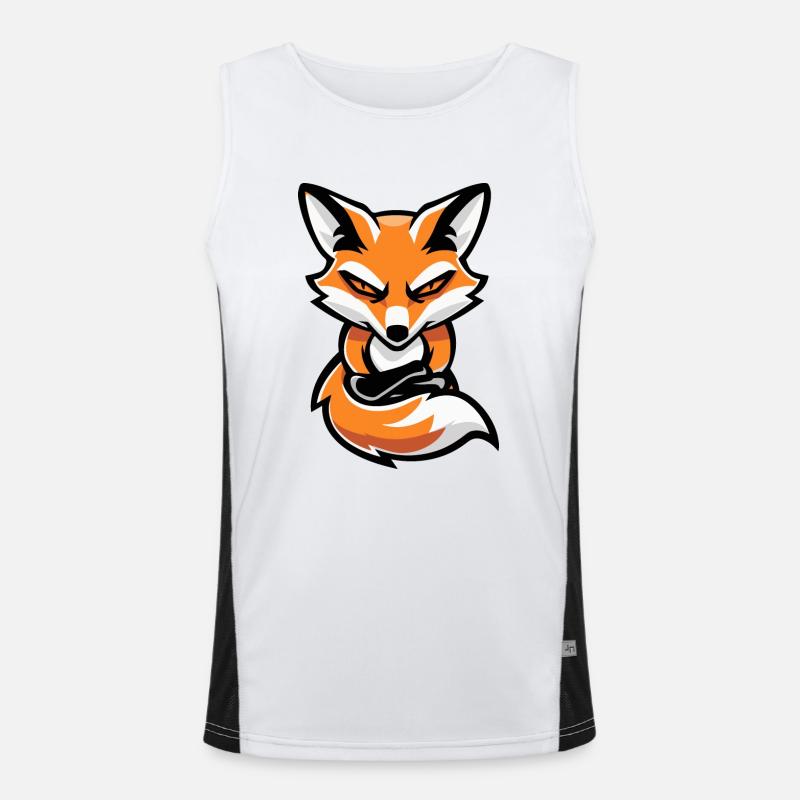 Fuchs Comic Funktionelles Kontrast-Tank Top für Männer 