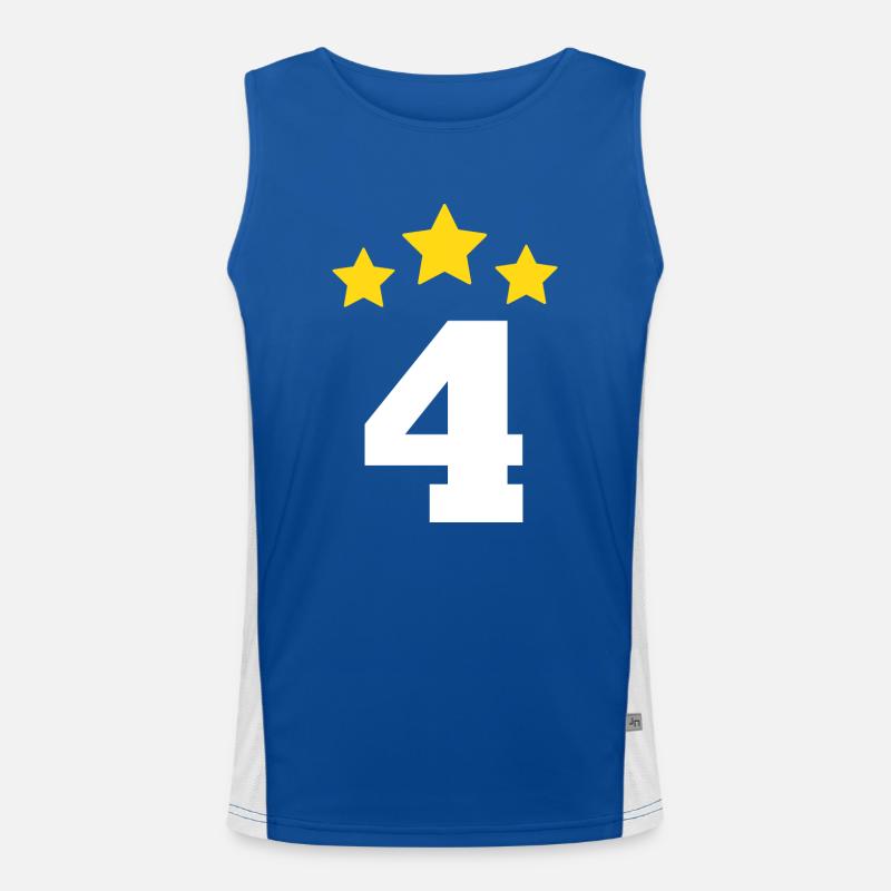 4 Year Star - 4th Anniversary Gift Men's Functional Contrast Tank Top 