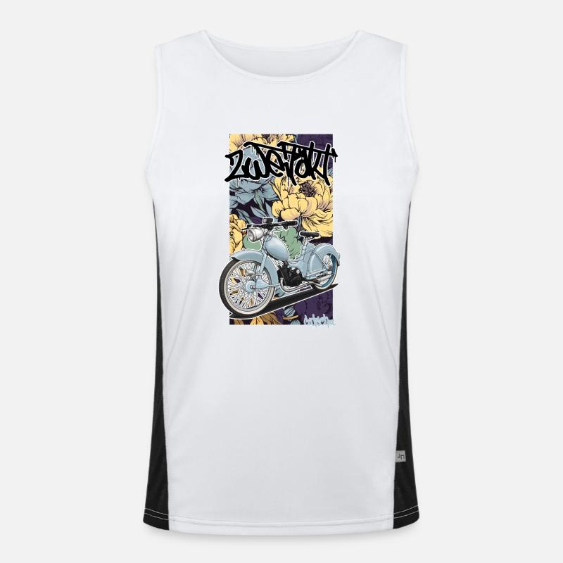 SR 2 (light blue) // Illustration - Men's Functional Contrast Tank Top  - white/black
