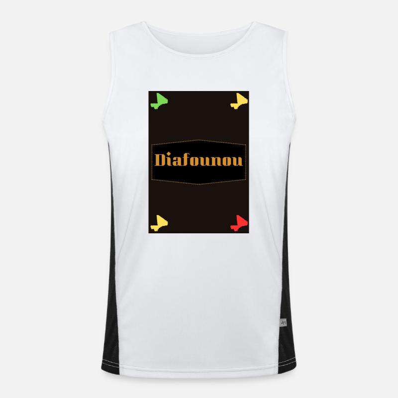Diafounou Men's Functional Contrast Tank Top 