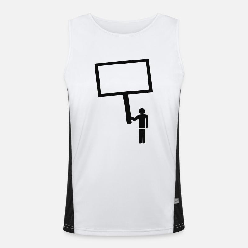 Text - Message - Protest Men's Functional Contrast Tank Top 