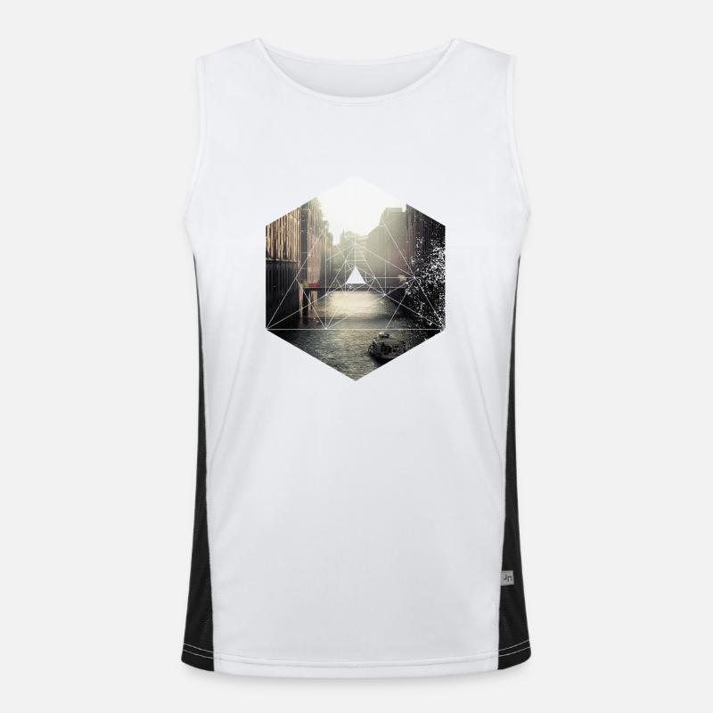Solid Hamburg Romance Men's Functional Contrast Tank Top 