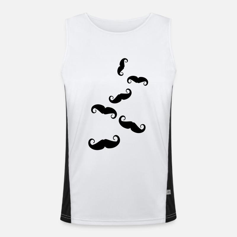 Moustache symbol Men's Functional Contrast Tank Top 