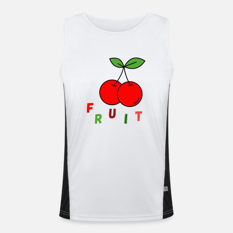 Kirsche Funktionelles Kontrast-Tank Top für Männer 