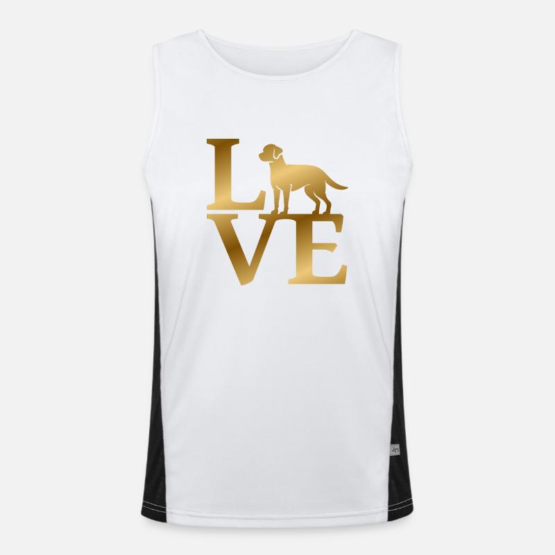 Love Labrador Retriever Men's Functional Contrast Tank Top 