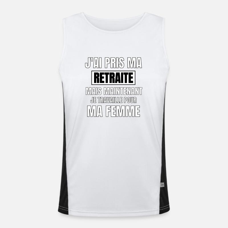 J’ai pris ma retraite Débardeur respirant contrasté Homme 