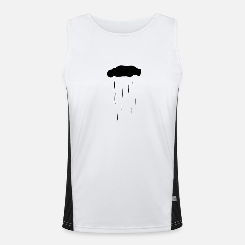 cloud, nature, rain, water Men's Functional Contrast Tank Top 