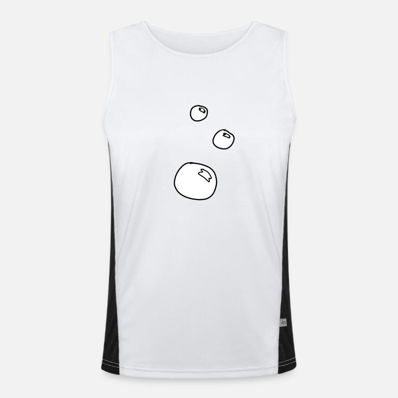 Soap bubbles forming circles - Men's Functional Contrast Tank Top  - white/black