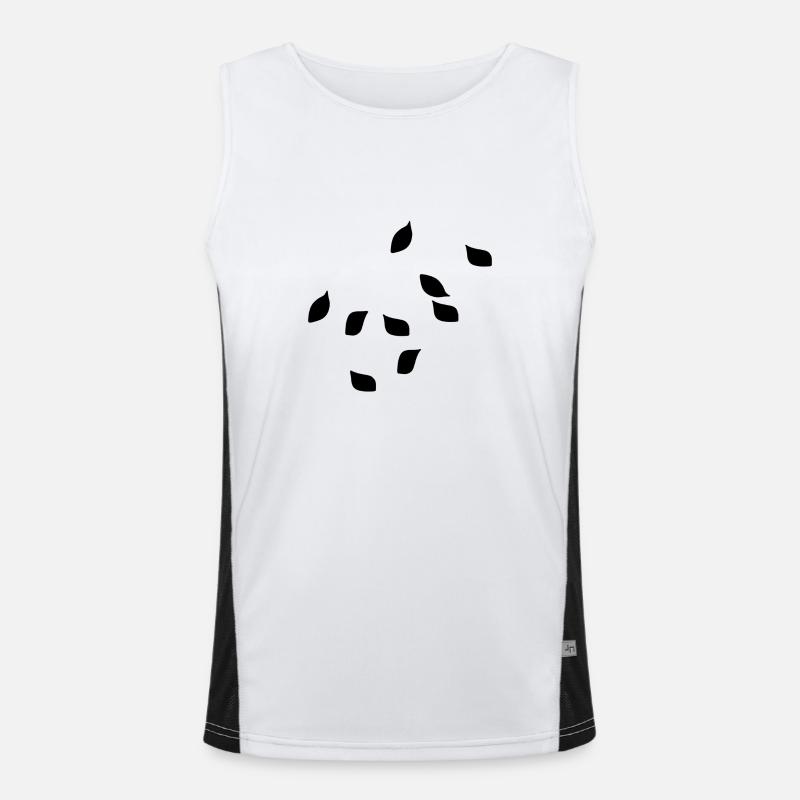 leaves leaf pattern plants nature Men's Functional Contrast Tank Top 
