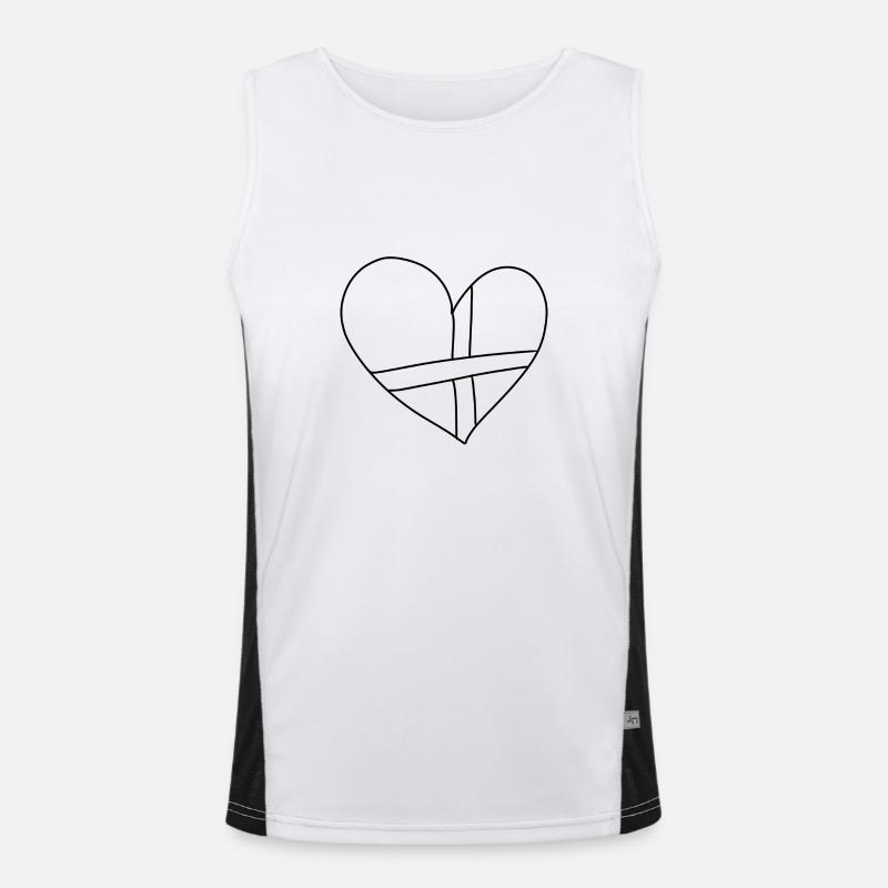 Patch ruban Heart Lines Débardeur respirant contrasté Homme 