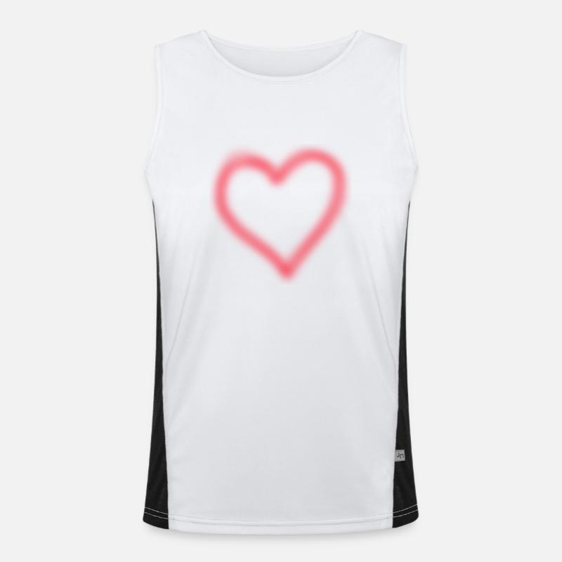 Herz Funktionelles Kontrast-Tank Top für Männer 