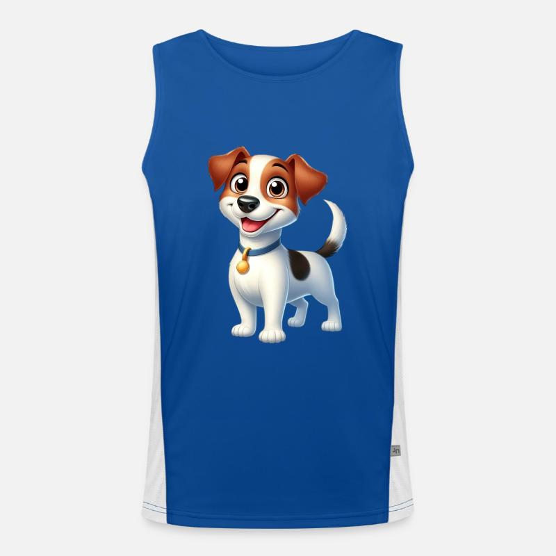 Jack Russel Funktionelles Kontrast-Tank Top für Männer 