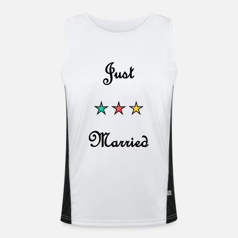 JUST MARRIED. VIVE LES MARIES. EVJF Débardeur respirant contrasté Homme 
