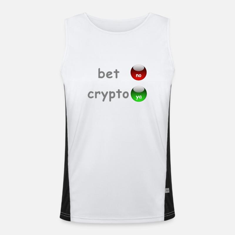 Ja zu Crypto! Funktionelles Kontrast-Tank Top für Männer 