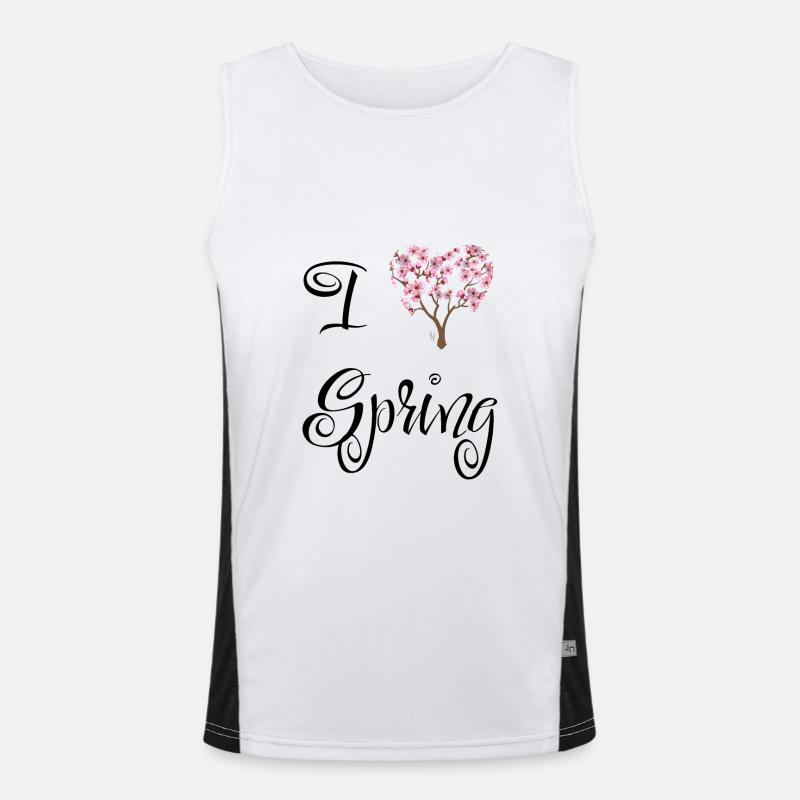 Spring | Spring | Tree | Flowers | Sunshine Men's Functional Contrast Tank Top 