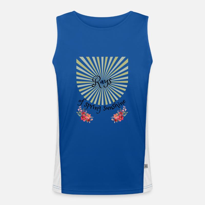 Frühling | Spring | Sonnenstrahlen | Sonne Funktionelles Kontrast-Tank Top für Männer 