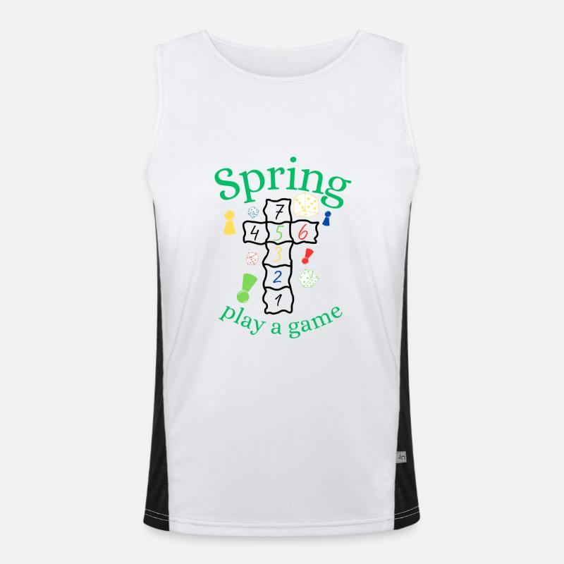 Frühling | Spring | Spiel | Spaß | Unterhaltung Funktionelles Kontrast-Tank Top für Männer 