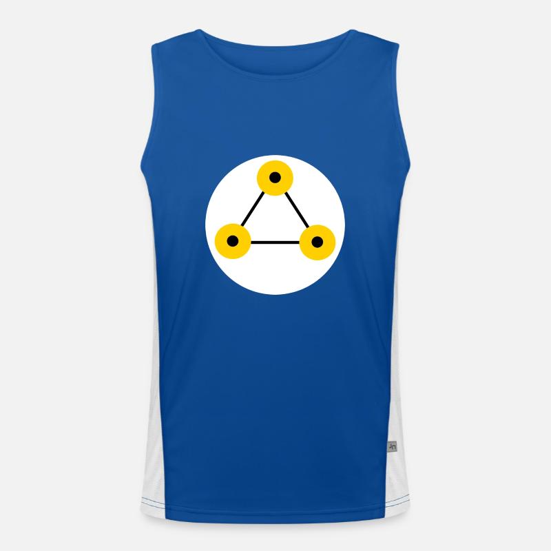 Triangular sign Men's Functional Contrast Tank Top 