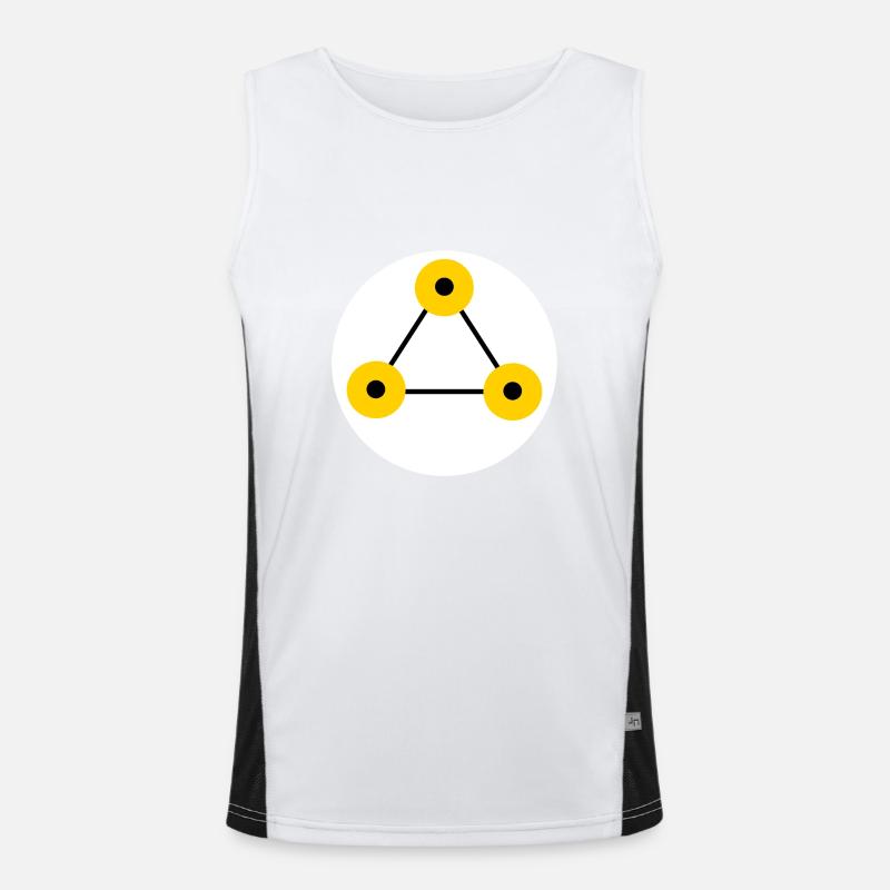 Triangular sign - Men's Functional Contrast Tank Top  - white/black