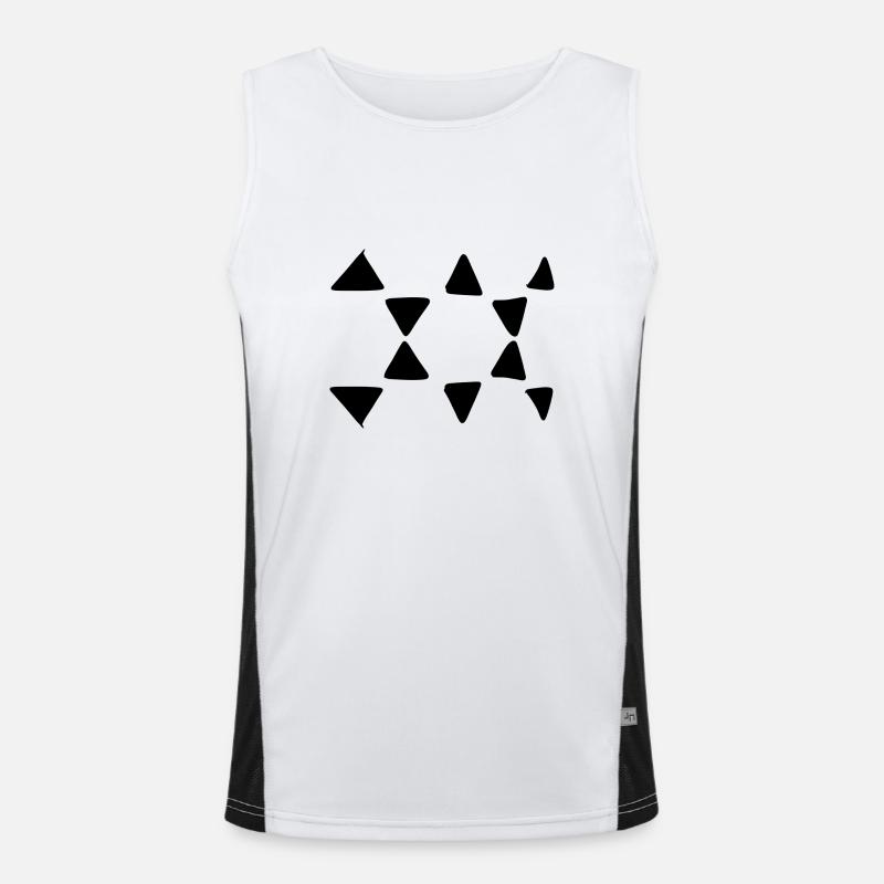 Triangular Pattern Triangular Shapes Men's Functional Contrast Tank Top 