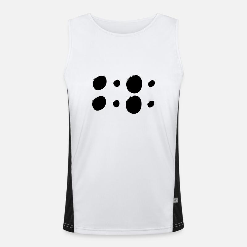 Patterns Circles Circle Shapes - Men's Functional Contrast Tank Top  - white/black